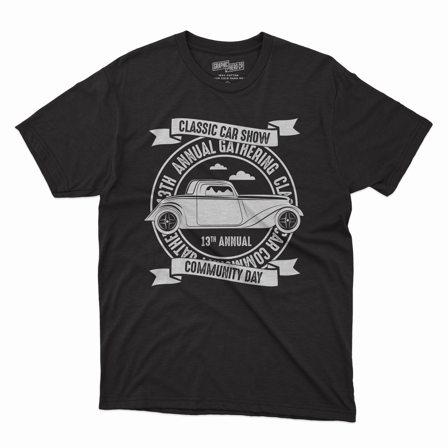 Classic Car Show – Cars Printed T-Shirt. - 26 Twenty Uniforms & Print ...
